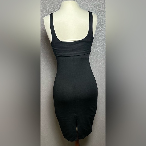 Zara Tank Dress Women Black Knit Round Neck Bodycon Sleeveless Sexy - Picture 7 of 15